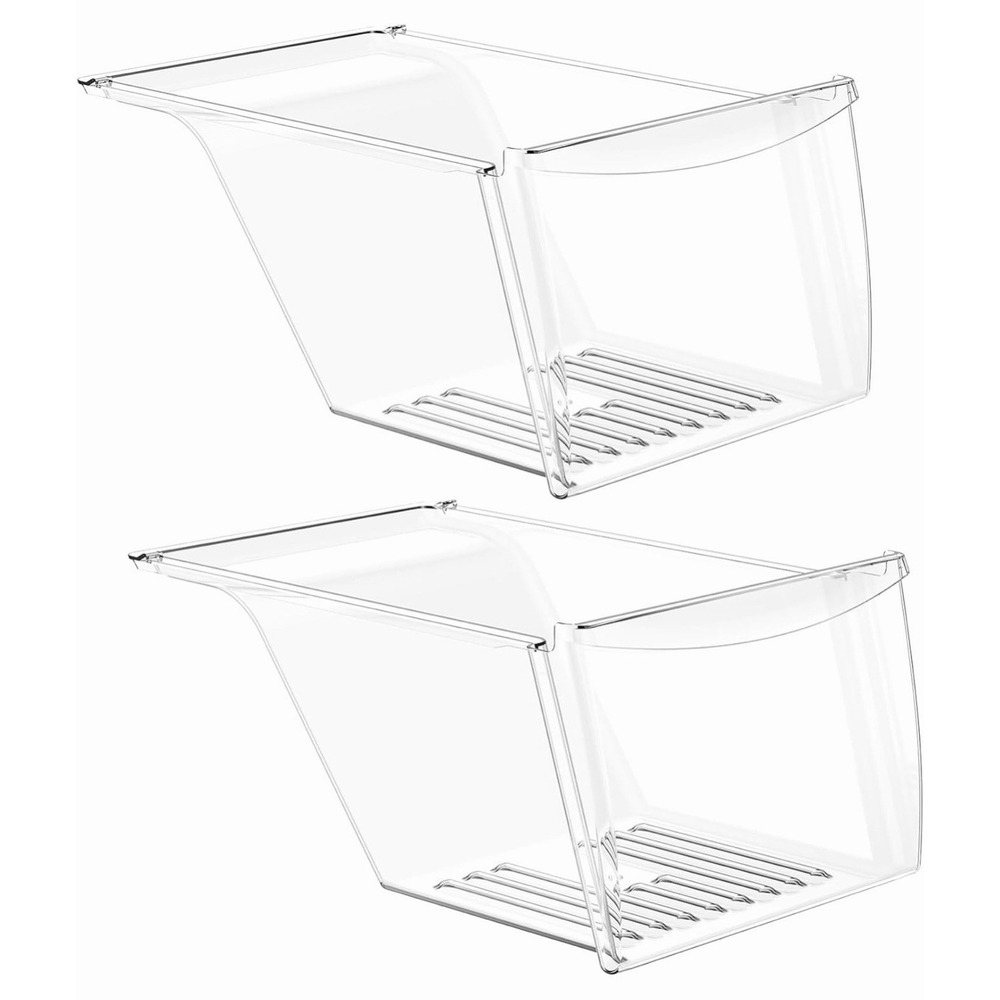 2 Pack Crisper Bin Drawer for Frigidaire Kenmore Refrigerator 240337103